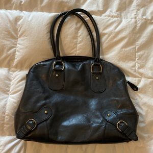 Banana Republic Black Leather Satchel